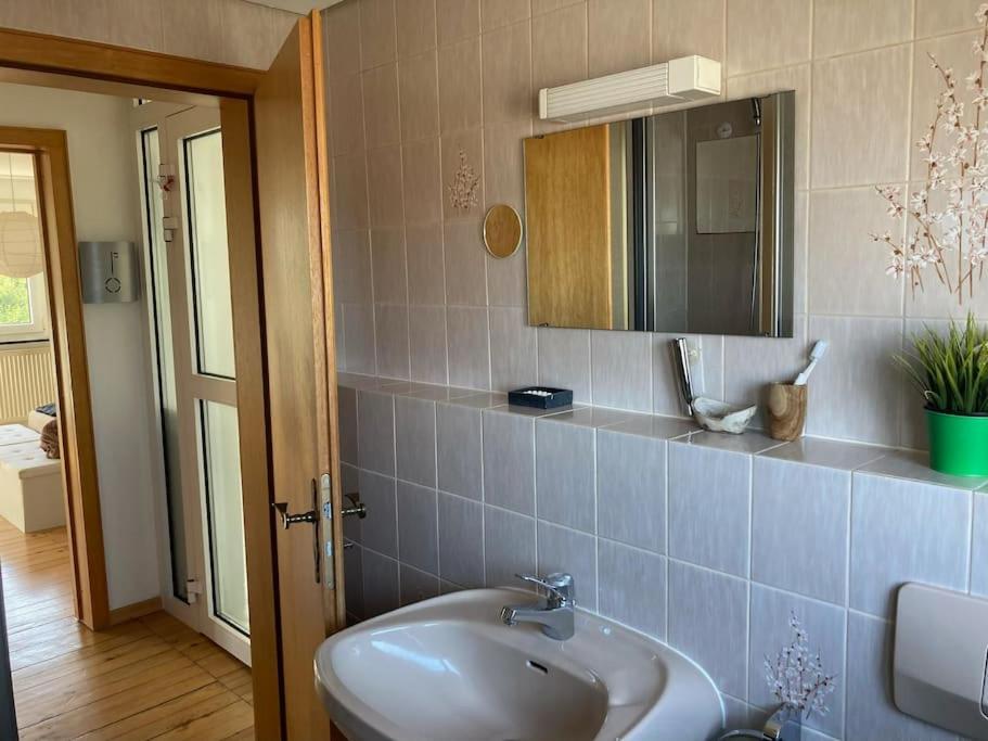 Sonnige Etagen-Wohnung, Alleinige Nutzung, Wasserbett Neunkirchen  Dış mekan fotoğraf